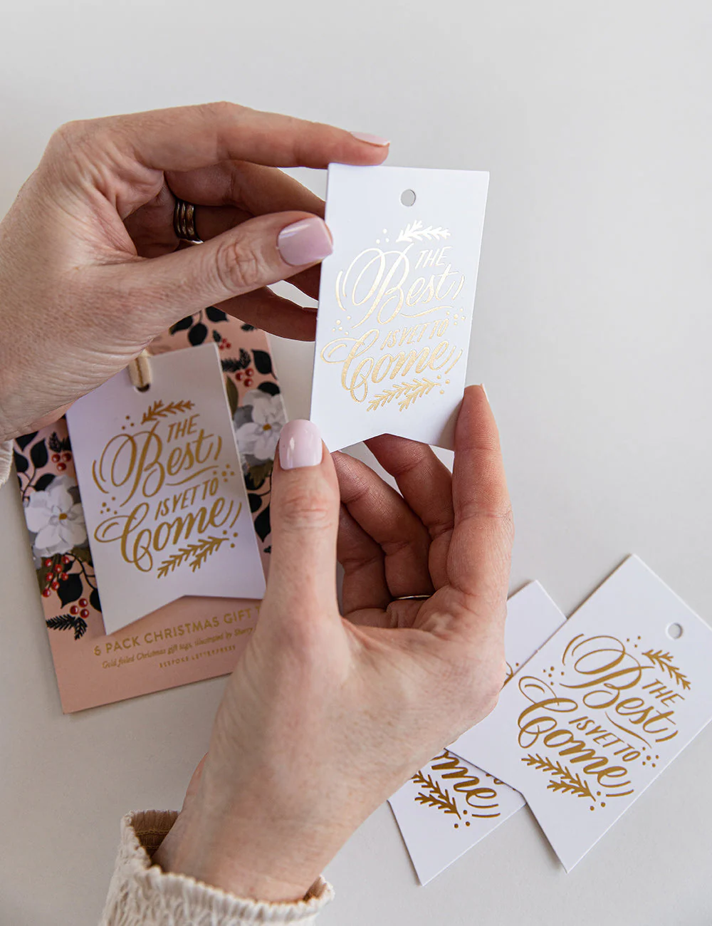 6pk Christmas Gift Tags "The best is yet to come" - Image 10
