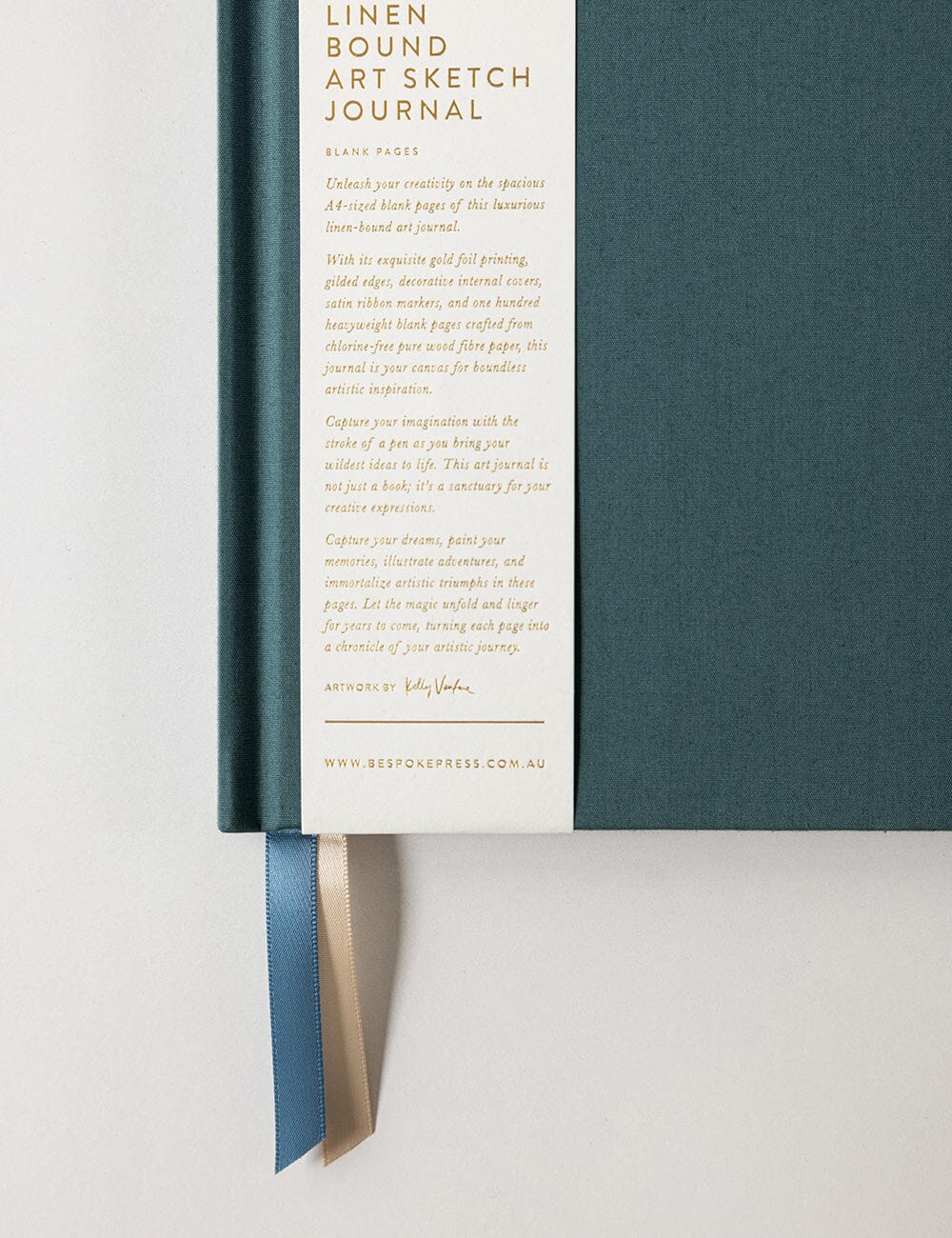 A4 Linen Bound Art Sketch Journal - Meadow - Image 3