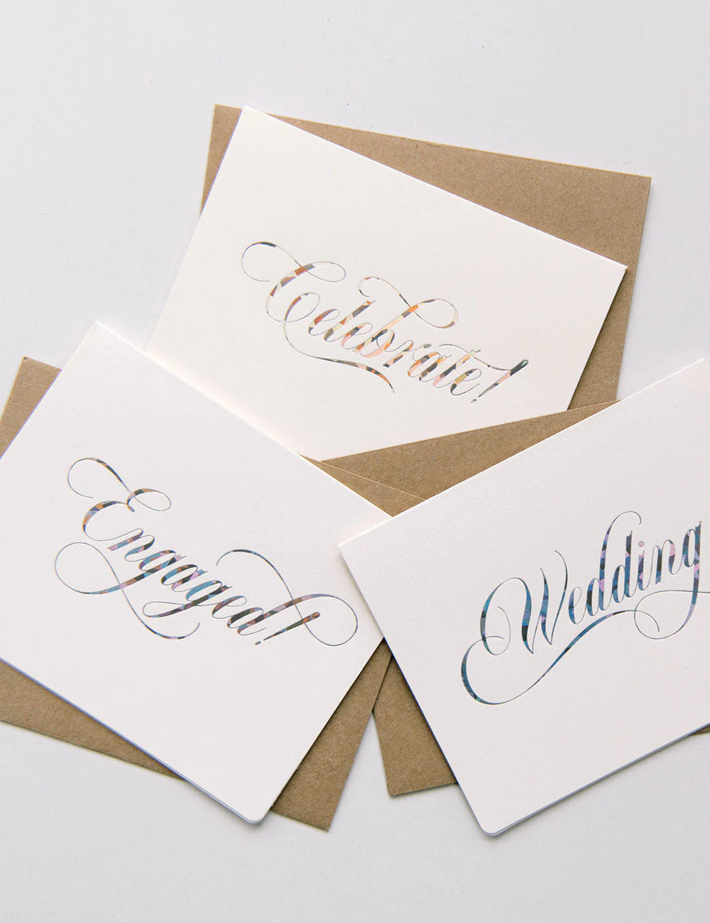 Celebrate Silver Holographic Greeting Card - Image 4