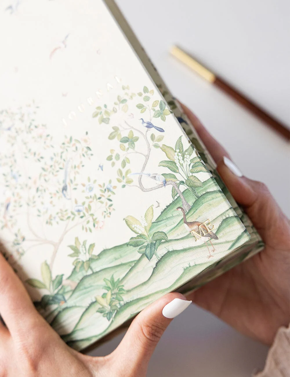 Linen Bound Journal - Spring Landscape  (Bullet Journal) - Image 4