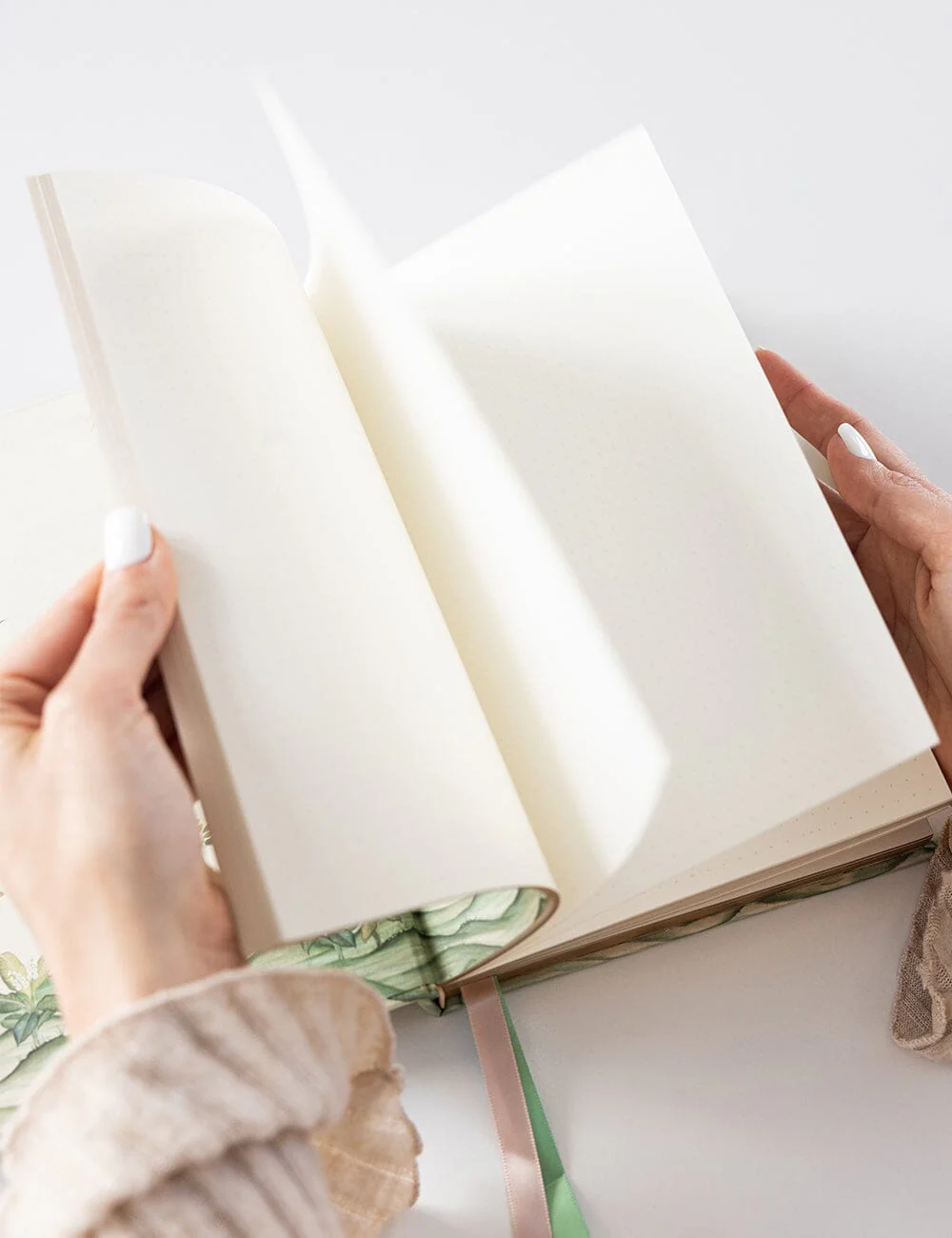 Linen Bound Journal - Spring Landscape  (Bullet Journal) - Image 9