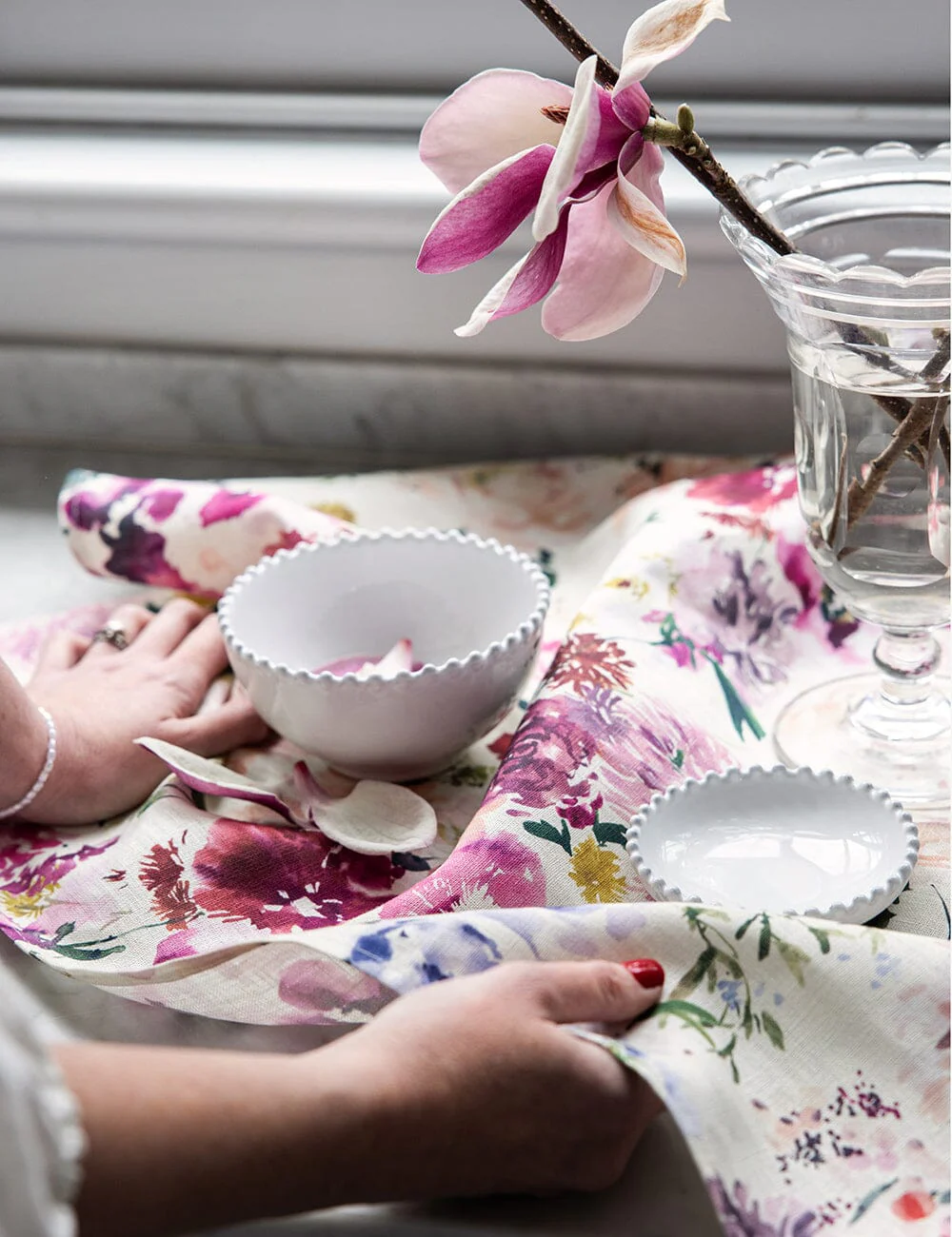 Wildflowers 100% Linen Tea Towel - Image 3